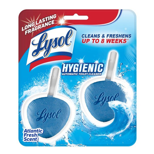 Lysol Hygienic Automatic Toilet Bowl Cleaner, Atlantic Fresh, 2 CT