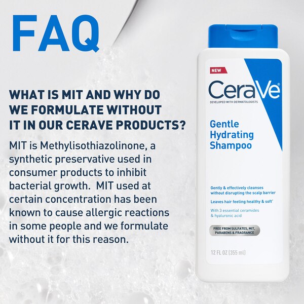 CeraVe Hydrating 2in1 Anti-Dandruff Shampoo + Conditioner, Sulfate & Paraben Free Fragrance Free, 12.0 fl oz