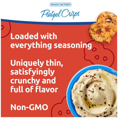 Snack Factory Pretzel Crisps, Everything, 7.2 oz